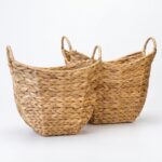 ZBERN 2'li Hasır Sepet Doğal Renk 35x23x26 cm ve 29x19x24 cm - Görsel 2