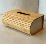 ZBERN Bambu Kutu Peçetelik Ahşap Peçete Kutusu 19x13x8 cm - Görsel 2