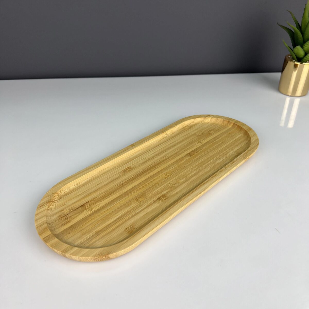 ACAR Bambu Oval Sunum Tabağı 33 Cm ACR-039/24 - Görsel 2
