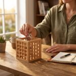 Mien 7B12 Kare Bambu Organizer 13x13x15 cm - Görsel 2