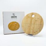 ZBERN BAMBU KESME TAHTASI SERVİS TAHTASI SUNUMLUK 28x28x1 Cm - Görsel 2