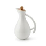 Paçi Fiona 700 ml Bambu Kapaklı Beyaz Porselen Yağlık - Görsel 2