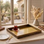 Perotti Turin Gold Dikdörtgen Sunum Tepsisi 33x45 cm - Görsel 2