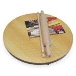 WOOD 3775 Pratik Ahşap Hamur Açma Tahtası ve Oklava Seti 50 cm - Görsel 2