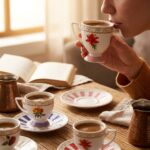 Acar Fienne 6 Kişilik Porselen Kahve Fincan Takımı - 90 ml - Görsel 2