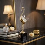 Kristal Kanatlı Gold Kuğu Biblo | Lüks Dekoratif Masaüstü Obje - Z-BİR AVM - Görsel 2