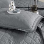 Clasy Tafana V6 Gri Çift Kişilik Kapitoneli Yatak Örtüsü Takımı 260x240 cm - Görsel 3