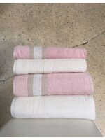 Nurpak Tuana 4'lü Keten Gipürlü Banyo Havlusu Seti (2 Adet 90x150 cm, 2 Adet 50x90 cm) - Görsel 3