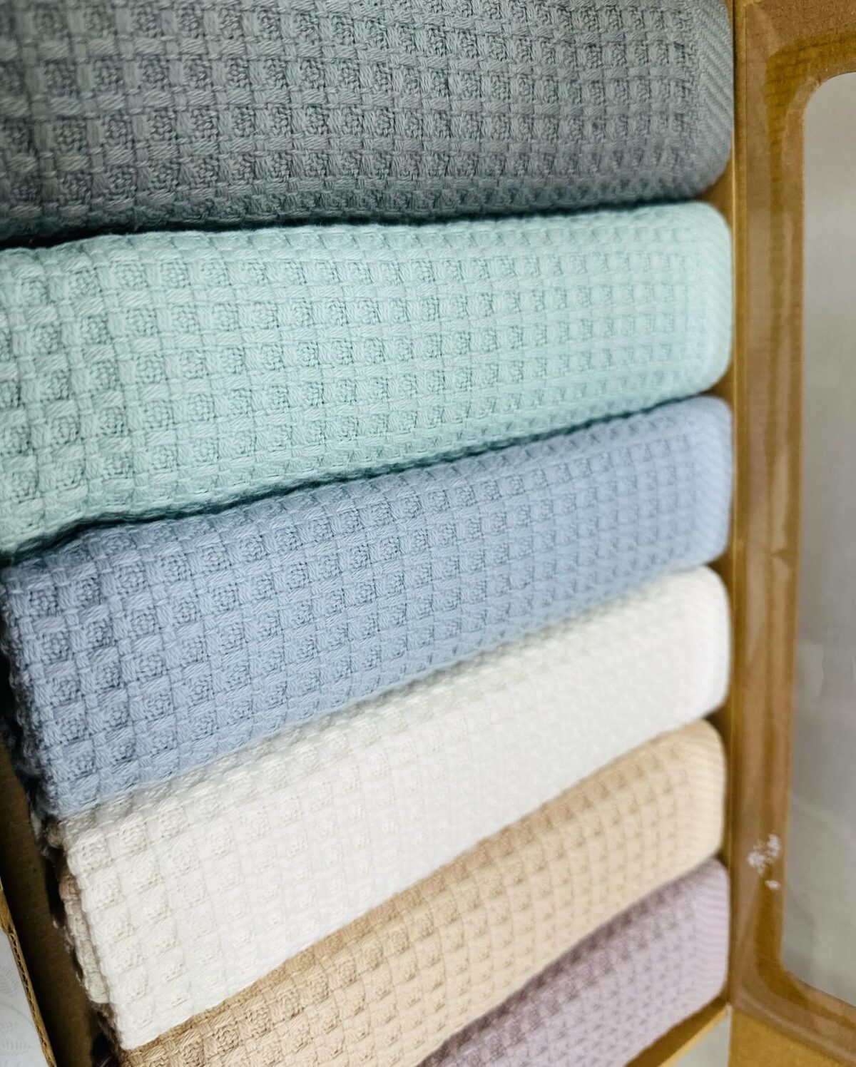 Mercan Rose 6'lı Bambu Waffle Mutfak Havlusu 40x60 cm - Görsel 3