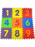 9 Parça Rakamlı Eğitici Çocuk Oyun Matı ve Seksek Puzzle Yer Karosu - Görsel 3