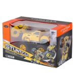 KS-21Y Kumandalı Şarjlı Robota Dönüşen Sarı Stunt Araba - Görsel 3