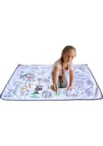 Matrax Yıkanabilir Boyama Örtüsü ve 12'li Boya Kalemi Seti 100x150 cm - Görsel 2