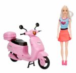 King Toys Beauty Pembe Scooterlı Oyuncak Bebek Seti - Görsel 3