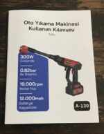 AHMA A-130 300W Çift Bataryalı Akülü Basınçlı Yıkama Makinesi Seti - Görsel 3