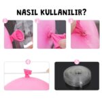 Balon Zincir Aparatı 5 Metre Şeffaf Dekorasyon Şeridi - Görsel 3
