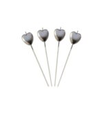 4'lü Set Yıldız ve Kalp Şekilli Pasta Mumu 15 cm - Görsel 3