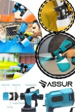 Assur ASR825 21V Çift Akülü Profesyonel Sprey Boya Püskürtme Tabancası - Görsel 3