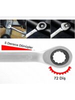 Hastec 13 mm Cırcırlı Kombine Anahtar - 1 Adet - Görsel 3