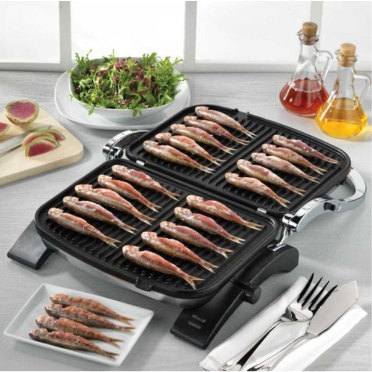 KORKMAZ A328-05 Tostkolik Tost ve Izgara Makinesi Inox/Siyah Granit - Görsel 2