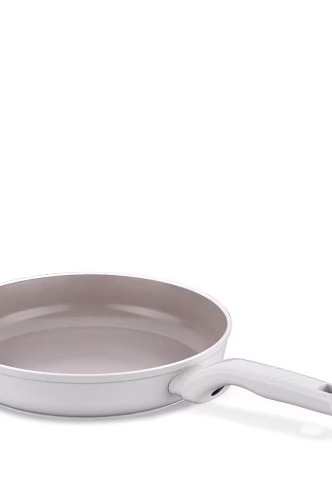 Korkmaz Ornella 28 cm Seramik Kaplama Yapışmaz Derin Tava Vanilya
