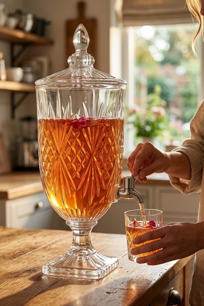 Paçi Amarise 4.5 Litre Ayaklı Musluklu Cam Şerbetlik