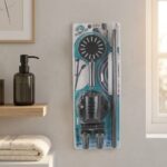 Knıtex 3143 Siyah Örgülü Duş Seti Modern Banyo Aksesuarı