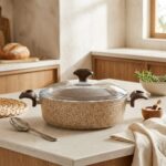 Falez Creamy Granitec 24 cm Kısa Granit Tencere
