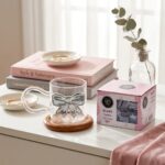 Clasy Fiyonklu Cam Kupa 400 ml Şık Tasarım Bardak