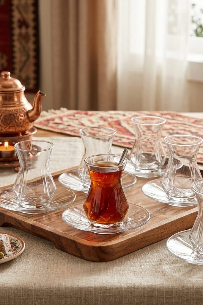 LAV Alya 6 Kişilik Cam Çay Seti 165 ml