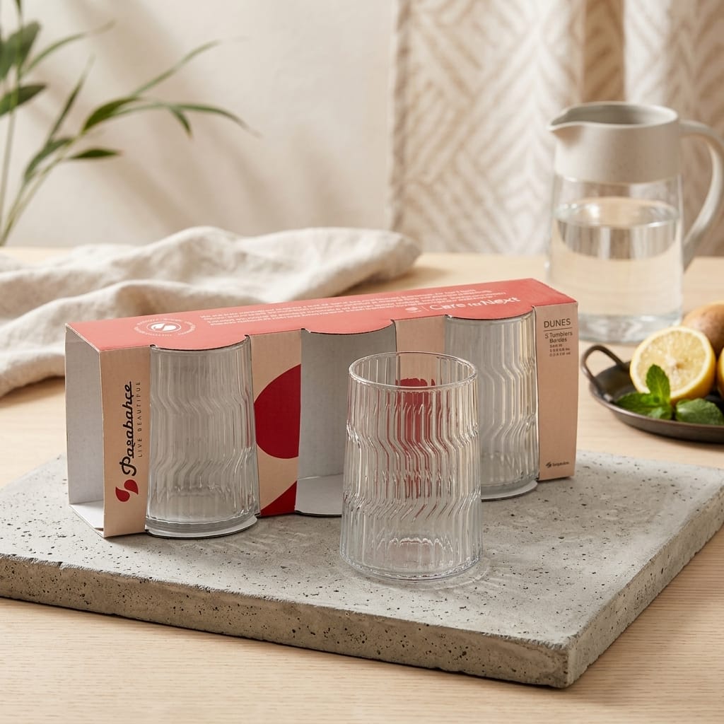 Paşabahçe Dunes Su Bardağı 335 cc 3'lü Set