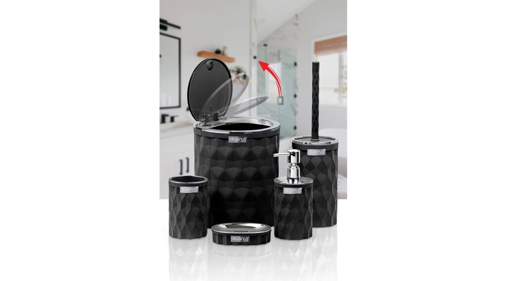 Diamond 5'li Banyo Seti Krom Siyah