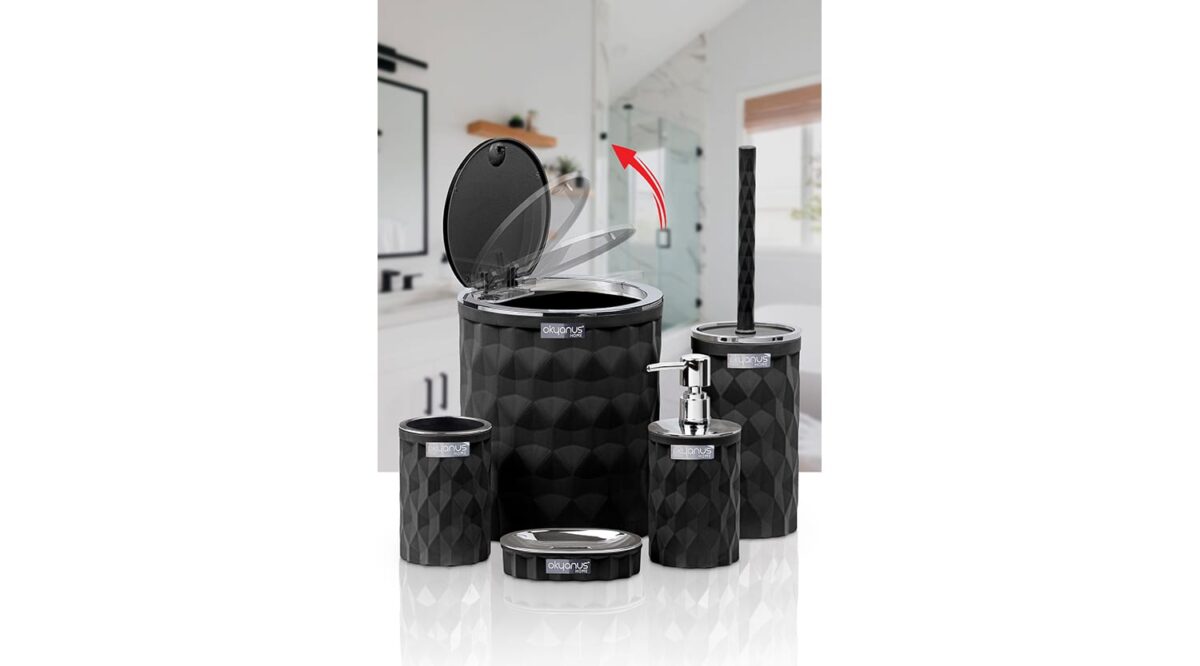 Diamond 5'li Banyo Seti Krom Siyah
