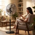 Airking 150W Sanayi Tipi Ayaklı Vantilatör 50 cm 5 Kanatlı Uzaktan Kumandalı
