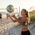 Voleybol Topu Antrenman ve Maç Topu Yeşil Desenli