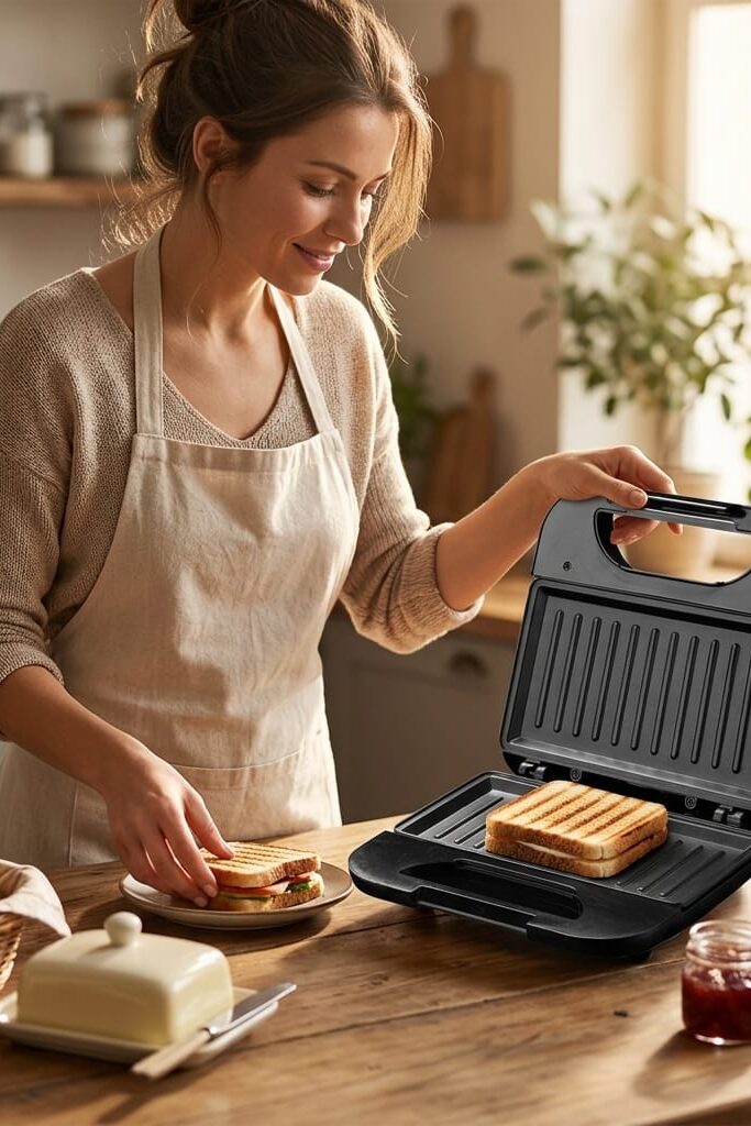 Kiwi KSM-2405 750 W Mini Tost Makinesi Siyah