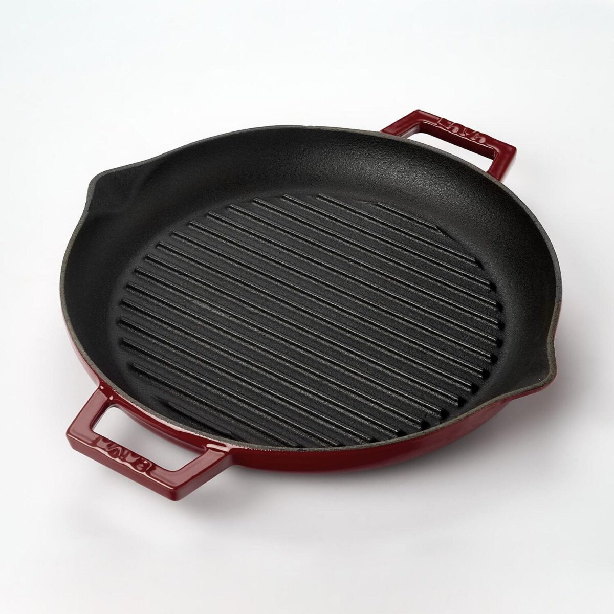 LAVA Yuvarlak Döküm Demir Izgara Tava Bordo 26 cm
