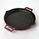 LAVA Yuvarlak Döküm Demir Izgara Tava Bordo 26 cm