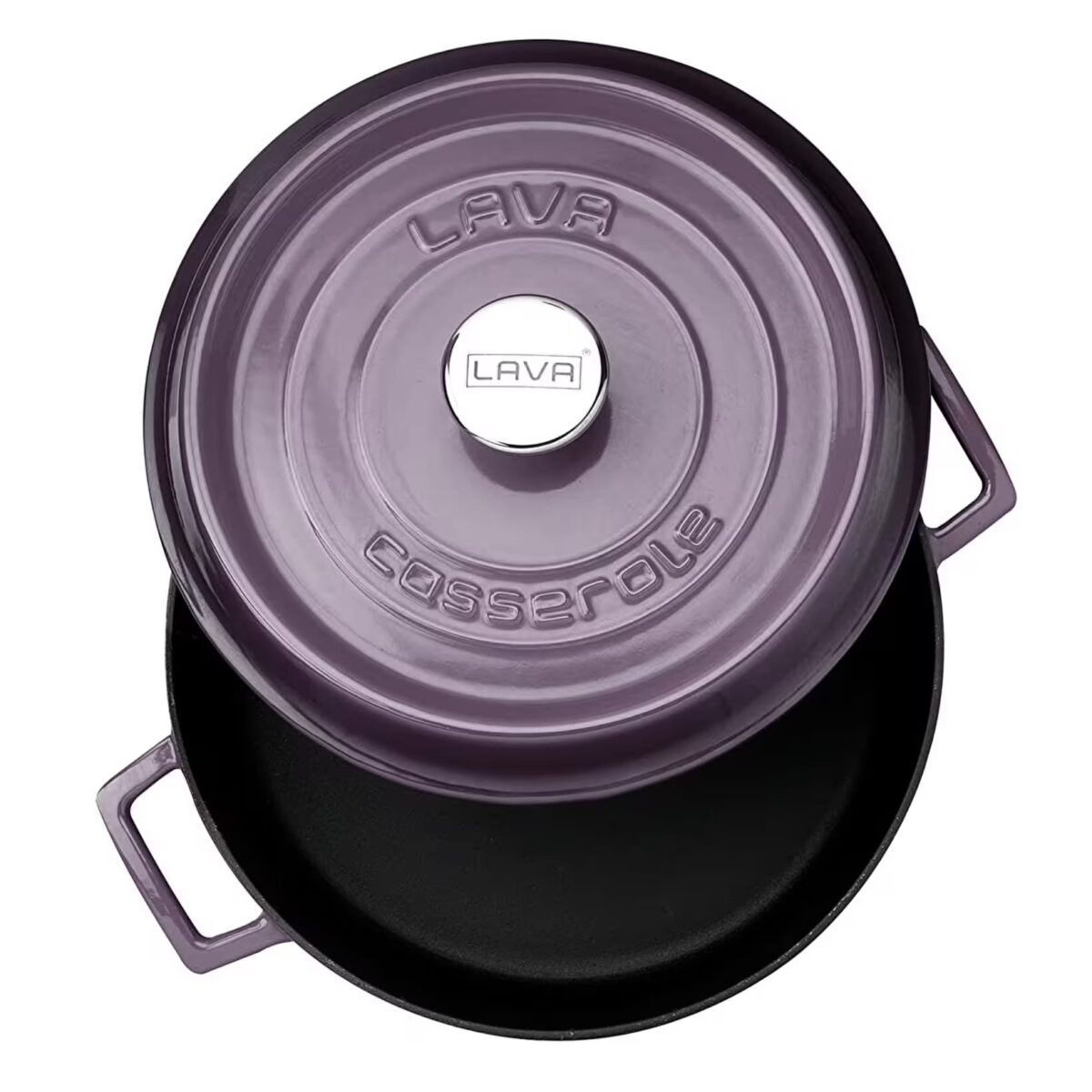 Lava Trendy 28 Cm Demir Döküm Pilav Basık Yayvan Tencere Mor