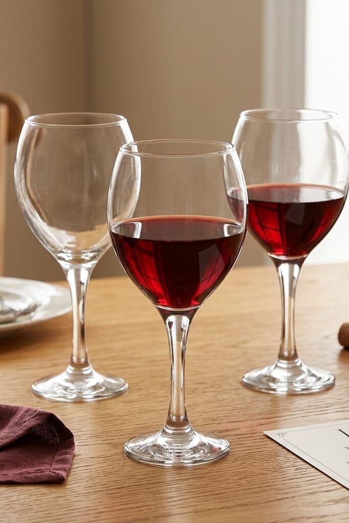 LAV Misket Ayaklı Şarap Bardağı 3'lü Goblet 365 CC