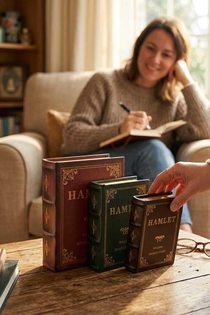 AYMET 3'lü Dekoratif Vintage Görünümlü Kitap Kutu Seti