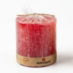 Dekomum Silindir Mum 7x7 cm Kırmızı