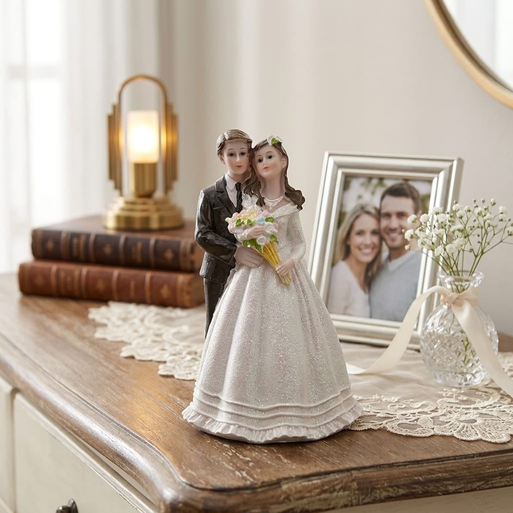 Dekoratif Gelin Damat Biblo Ev ve Ofis Figürü