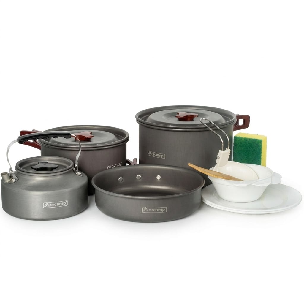 Orcamp OUT-1050 4 Parça Kamp Tencere Seti Anodize Alüminyum