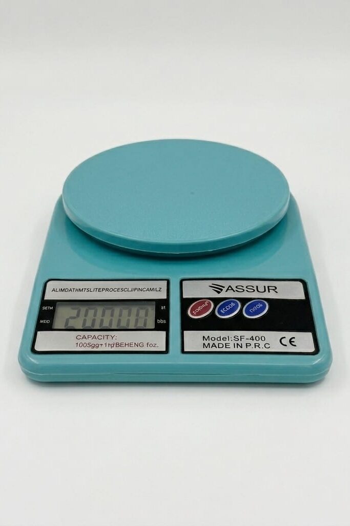 Assur SF-400 Dijital Mutfak Terazisi Hassas Ölçüm Cihazı 10 kg Mavi