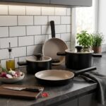 Arow Pro Chef Kristal Kaplama 8 Parça Tencere Seti - Siyah - Görsel 2