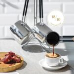 Nehir Modern 4 Parça Standlı Paslanmaz Çelik Cezve Seti - Görsel 2