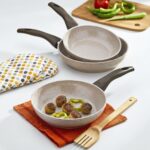 Gülsan Safran Granit 3 Parça Tava Seti 18-20-22 cm Bej - Görsel 2