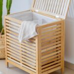 Mien Bambu Çamaşır Sepeti JW-21510 | 2 Bölmeli 52.8x35x59 cm - Görsel 2