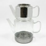 KRD Home Vita Isıya Dayanıklı Borosilikat Cam Çaydanlık 650+1500 ml - Görsel 3