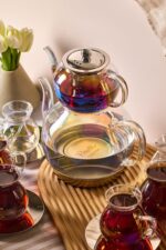 Perotti Keyf-i Ala Luster Premium 20 Parça İndüksiyon Tabanlı Borosilikat Çay Seti - Görsel 3